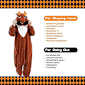 Miniatyrbild 4 av 5: Vuxen Onesie Pyjamas Djur Onesie Halloween Kostym Julpyjamas Onesie-Xin Coffee Reindeer X-Large