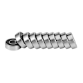 Miniatyrbillede 1 af 5: 698-2RS Dybsporet Kugleleje Dobbelt Forseglet 8 mm X 19 mm X 6 mm Kulstofstål Lejer (Pakke med 10) - Xin