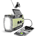 Miniatyrbillede 1 af 5: Solar Nødradio Håndsving Vejrradio med Læselampe Mobiltelefonoplader - xindaren
