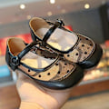 Miniatyrbillede 5 af 5: Forår Polka Dot Mesh Pigesko Børn Prinsesse Sko Sandaler Børn-Xin Black 23