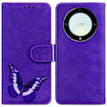 Miniatyrbillede 1 af 5: for Honor Magic 5 Lite 5G / X40 5G/X9a 5G Sommerfugl Print Fuld Beskyttelse Cover Læder Wallet Stand Telefon Case-Xin Purple