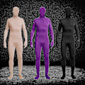 Miniatyrbillede 2 af 5: Heltæts unisex spandex stræk voksentøj Zentai forsvindende strømpebukser - Xin Blue 180CM