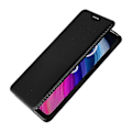 Miniatyrbillede 5 af 5: Kompatibel med TCL 505 Telefon Cover Kulfiber Tekstur Læder Magnetisk Lukning Shell-xindaren Black