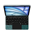 Pikkukuva 2 / 4: Kelluva magneettinen Bluetooth-näppäimistökotelo Multi-touch-kosketuslevyllä iPad Air 13 (2024) (M2) - Gr-Xin Green