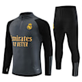 Miniatyrbillede 1 af 2: 23-24 Ny Real Madrid langærmet sæt fodbolduniform til voksne og børn træningsuniform julegave grå-XIN gray M