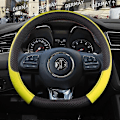 Miniatyrbillede 2 af 5: Passer til MG HS ZS EV MG3 3SW MG5 MG6 MG7 ZR EHS EZS GT 9 Farver Bil Ratdæksel PU Læder Anti-slip Autodele - Xin O shape Black