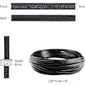 Miniatyrbild 4 av 4: Reparationskit för rotting 37m 120ft Rottingreparationsmaterial Tvåtonad Gradient Mörkbrun med Ljusbruna Ränder Plastrottingmaterial-Xin Black