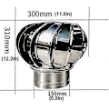 Miniatyrbilde 3 av 5: Rostfritt Stål Skorsteinshette - 150mm Roterende-Xin