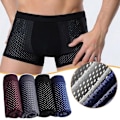 Miniatyrbild 3 av 5: 4-pack Bambus Boxer Shorts för Män Mikrofiber Boxer Briefs Underkläder Kompression Stretch-Xin 2XL