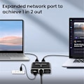 Miniatyrbild 2 av 5: 5-ports Gigabit Ethernet-switch med USB-strömkabel, 1000 Mbps Ethernet-delare 1 till 4 ut, för Cat 5/5E/6/7/8-Xin