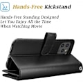 Miniatyrbild 7 av 9: iPhone 13 Praktiskt Plånboksfodral med 12 Fack V4 Black Svart