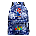 Miniatyrbilde 1 av 2: Super Mario Ryggsekk Multi Character Videospill Skoleveske Reise Y Lightning Blue