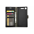 Pikkukuva 1 / 3: Xperia XZ1 Compact Lompakkokotelo PU-nahkaa 4-LOKEROA Black Svart