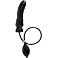 Miniatyrbild 1 av 3: Late X: Uppblåsbar Latex Dildo Svart Latex