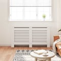 Miniatyrbillede 2 af 7: vidaXL Elementbeskyttelse hvid 152x19x81,5 cm MDF White Vit