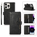 Miniatyrbillede 1 af 7: Wallet Case Multi-Slot iPhone 16 Pro Sort