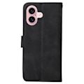 Miniatyrbillede 9 af 9: SKALO iPhone 16 PU Læder Wallet Case - Flere Farver Black Svart