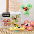 Miniatyrbillede 1 af 5: 3-pak sugekop-spindende legetøj Fidget Spinner badelegetøj flerfarvet