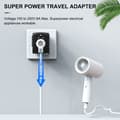 Miniatyrbild 5 av 5: Universal reseadapter - Vit - 3 USB - 1 Type-C - 1500W - Kompakt och praktisk