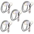 5x Piezo Kontaktmikrofon 3 Transducer Pickups Med End Pin Jack Til Kalimba black