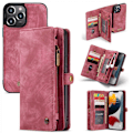 Pikkukuva 1 / 7: CaseMe Multi-Slot 2-in-1 Lompakkokotelo iPhone 13 Pro Max Punainen