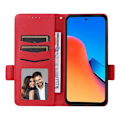 Miniatyrbild 2 av 6: Xiaomi Redmi 12 5G/4G Fodral Litchi Läder Röd 81