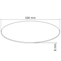 Pikkukuva 4 / 4: vidaXL Pöytälevy karkaistu lasi pyöreä 500 mm Transparent Transparent