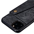 Pikkukuva 4 / 5: iPhone 12 / 12 Pro - Nahkakotelo korttipaikalla ja magneetilla - Musta Black Svart