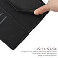 Miniatyrbillede 6 af 8: SKALO Motorola Moto E14 4G Præget PU Læder Wallet Case - Sort Black Svart