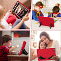 Pikkukuva 7 / 7: SKALO iPad 10.2 Hämähäkinverkko Lasten Suojakotelo - Punainen-Musta Multicolor multifärg