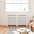 Miniatyrbillede 7 af 7: vidaXL Elementbeskyttelse hvid 152x19x81,5 cm MDF White Vit