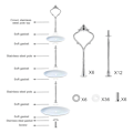 Miniatyrbild 2 av 5: Sats Stativbricka Hårdvara 3-Tier Cake Stand Montering Hållare för Bröllop och Fest Gratis Frakt + Överlägsen Kvalitet