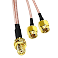 Miniatyrbilde 1 av 5: SMA splitterkabel SMA hun til SMA doble hannkoblinger Kabelsplittere