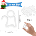 Miniatyrbild 2 av 5: 60-pack Mini rännkrokar, rännkrokar, plastkrokar, rännklamrar, ljusslingor, julkrokar för utomhusbelysning