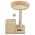 Miniatyrbillede 4 af 5: vidaXL Kradsetræ med sisalstolper 40 cm beige og brun Beige Beige