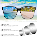 Miniatyrbillede 6 af 7: Solbriller Passer Over Briller Oversized Polariserede Skinnende til Kvinder Solbriller UV400 B0269