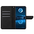 Miniatyrbillede 2 af 8: SKALO Motorola Moto E14 4G Præget PU Læder Wallet Case - Sort Black Svart