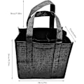 Miniatyrbillede 4 af 5: 20x30x18cm Flaske Taske 6 Rum Til 6 1.5l Flasker Rivfast Og Vandtæt Stof Perfekt Til Vand Vin Øl