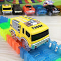 Miniatyrbillede 4 af 4: 4stk Bane Bil Track Legetøj Bil Glødende Legetøj Bil Bil Track Tilbehør med 5 blinkende LED lys