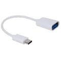 Miniatyrbilde 1 av 3: USB 3.1 Type-C Hann til USB 2.0 A Hunn OTG-kabel White