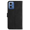 Miniatyrbillede 8 af 8: SKALO Motorola Moto E14 4G Præget PU Læder Wallet Case - Sort Black Svart