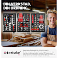 Pikkukuva 7 / 11: tectake Jonah työkalutaulu koukuilla ja pidikkeillä - 3-osainen Red Röd