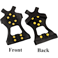 Miniatyrbillede 2 af 5: Anti-slip Stræk Sne Is Greb 10-stud Spikes Over Sko Trækkraft Klamper Kramper Gummi Slip-on