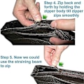 Miniatyrbild 5 av 5: 6-pack Fasta Dragkedjekläppar - Dragkedjeglidare Reparation, Omedelbar Dragkedjesats - Avtagbar Räddningsersättningsväska black