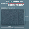 Miniatyrbilde 2 av 5: 13-tommers Laptop Sleeve Veske for 2024-2022 MacBook Air 13,6 tommer med Apple M3 M2 Chip & MacBook Pro M2 Chip Tilbehør Reise Bæreveske i Canvas