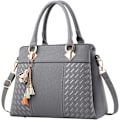 Miniatyrbillede 1 af 5: Dame Håndtasker Skuldertaske Crossbody Messenger Taske Tote Satchel til Kvinder PU Læderpung Grey