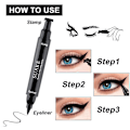 Miniatyrbillede 2 af 5: 2 stk. Stor Stempel Flydende Eyeliner Pen, Vandfast Svedresistent Hurtigtørrende Sort Eyeliner Blyant Med Eyeliner Kosmetik