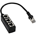 Pikkukuva 1 / 2: Verkko 1–3 portin Ethernet-sovitinkaapeli – jakaja Ethernetin yhdestä kolmeen laajennukseen