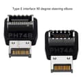 Miniatyrbillede 5 af 5: Computer Motherboard Type-e USB 3.1 Type-e Interface 90 Graders Styringsalbue Front Type-c Installeret Adapter (ph74a)