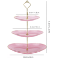 Miniatyrbillede 3 af 7: 3-lags Cupcake Stand, Etagere, Bryllupsdessert Cupcake Stand, Serveringsfad til Godbidder, Etagere, Kageholder Pink